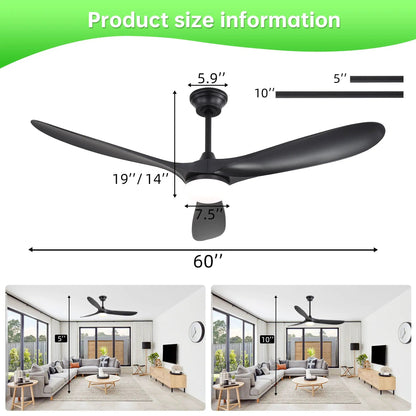 Smart Ceiling Fan With Lights, DC Motor Indoor