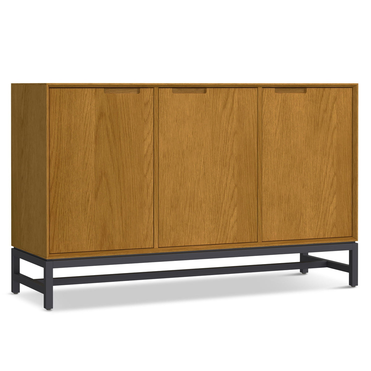Banting sideboard buffet solid rubberwood with black metal base four doors HouseOfZazla on Tampa Home & Garden Store