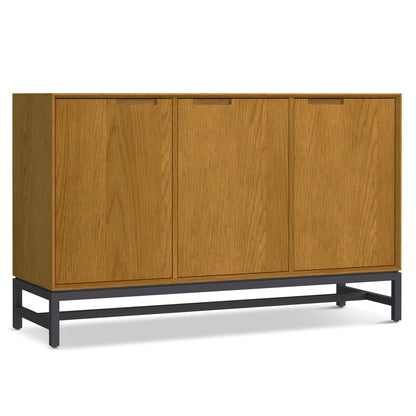 Banting sideboard buffet solid rubberwood with black metal base four doors HouseOfZazla on Tampa Home & Garden Store