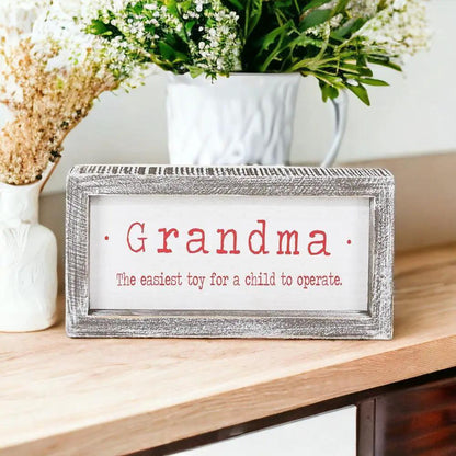 Grandma Humor Sign for Christmas Laugh Gift