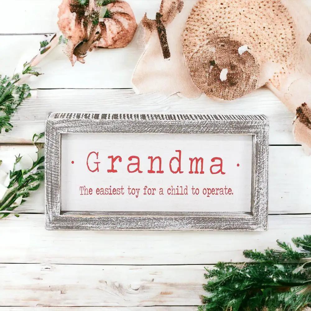Grandma Humor Sign for Christmas Laugh Gift