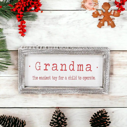 Grandma Humor Sign for Christmas Laugh Gift