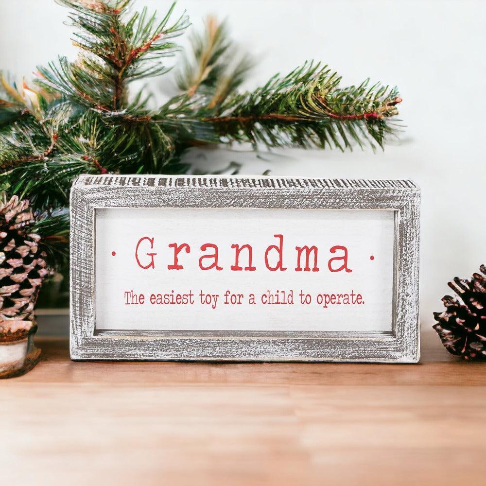 Grandma Humor Sign for Christmas Laugh Gift