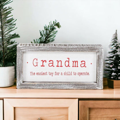 Grandma Humor Sign for Christmas Laugh Gift
