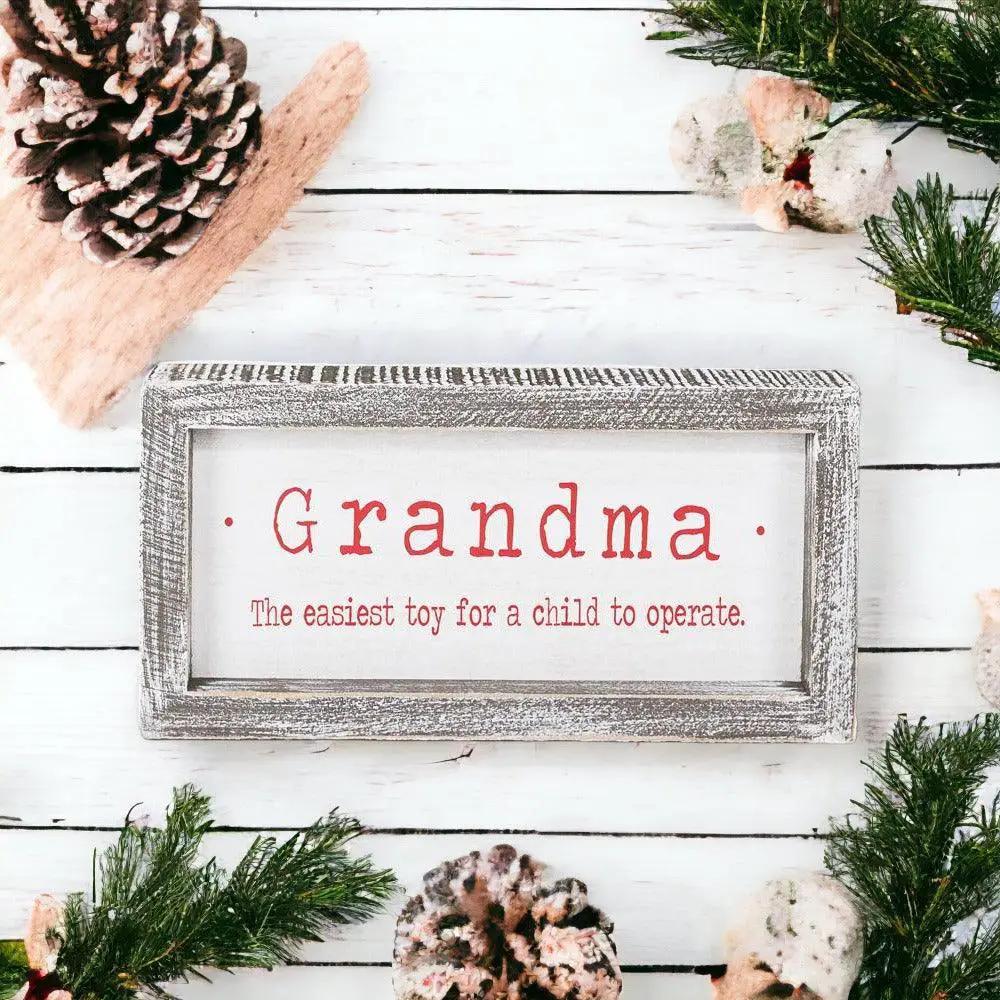 Grandma Humor Sign for Christmas Laugh Gift