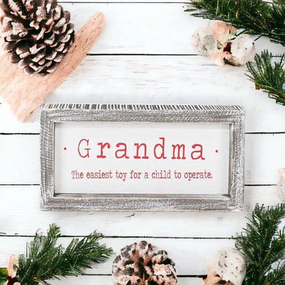 Grandma Humor Sign for Christmas Laugh Gift