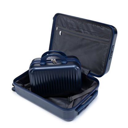 Luggage set 14/20-inch ABS spinner by HouseOfZazla in navy blue 2-piece on Tampa Home & Garden Store