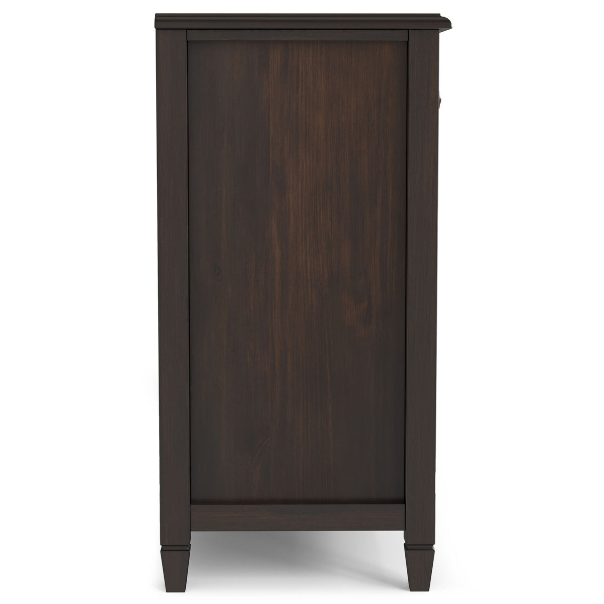 Connaught sideboard buffet with dark brown wood finish, paneled doors and tapered legs on Tampa Home & Garden Store