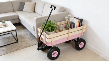 All Terrain Outdoor Wagon and Wood Railing