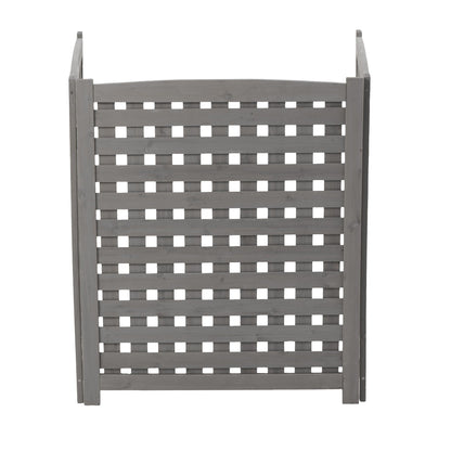Three Wooden Fences and Outdoor AC Privacy