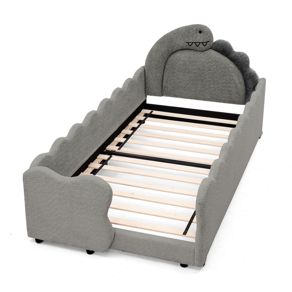 Toddler Dinosaur Bed and Safety Guardrail