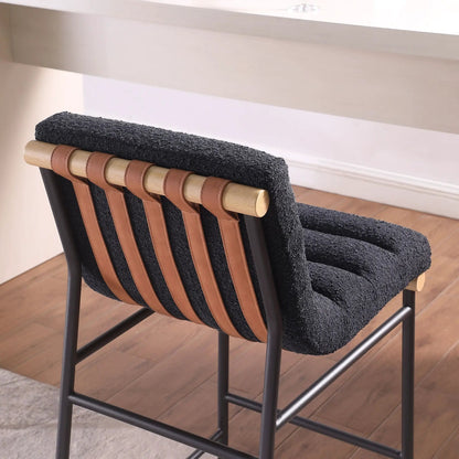 Lahni Boucle Fabric Counter Height Dining Chair