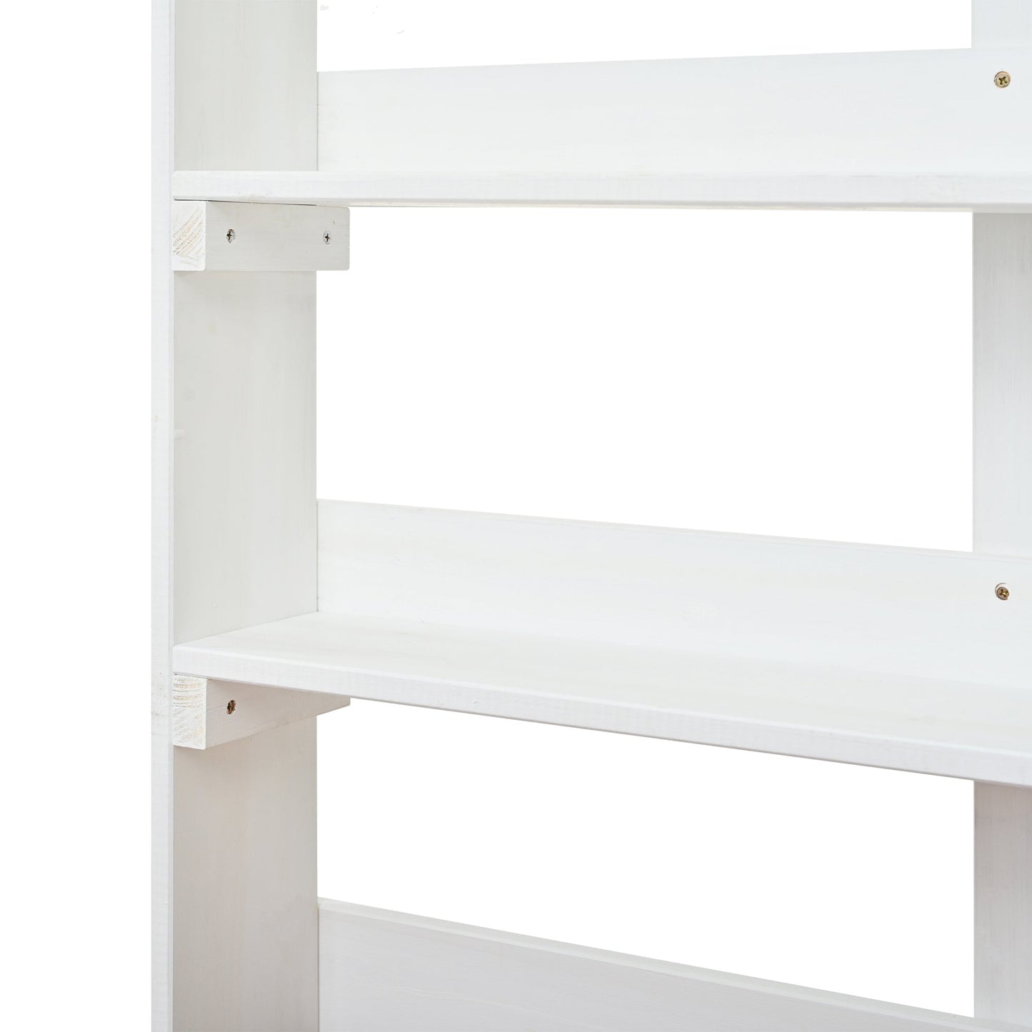 Topmax 66in outdoor farmhouse wooden potting bench with white shelves on Tampa Home & Garden Store