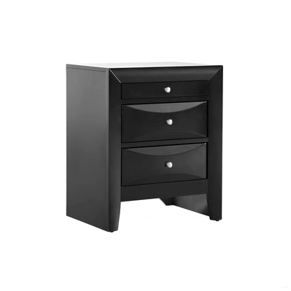 Modern Design Nightstand with Durable Wood Veneer