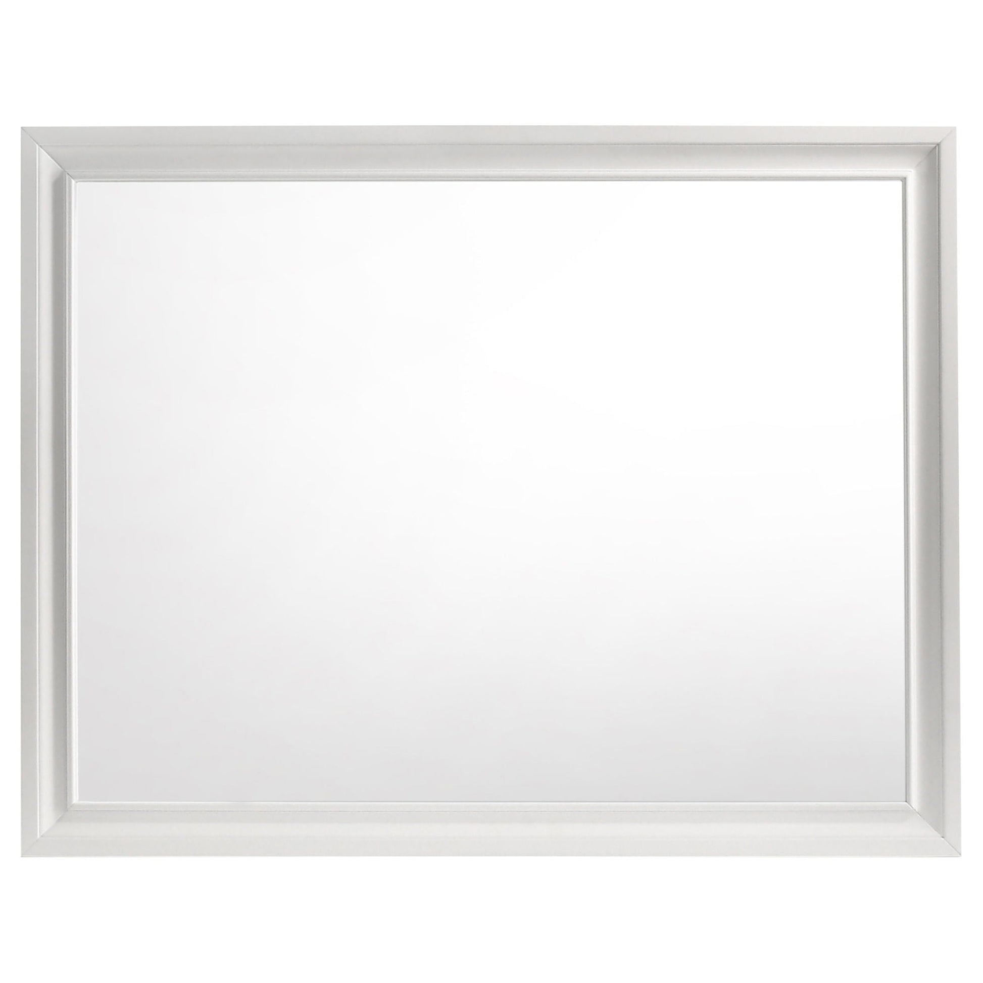 Corbin Glittering Bedroom Set white silver beveled mirror frame, 4-piece by HouseOfZazla on Tampa Home & Garden Store