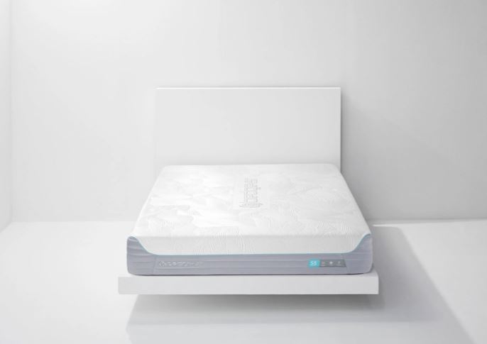 BedGear S5 Performance Queen Mattress Medium Comfort by HouseOfZazla on white platform bed on Tampa Home & Garden Store