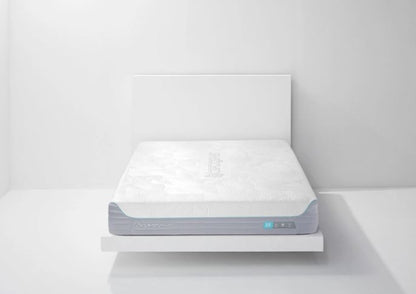 BedGear S5 Performance Queen Mattress Medium Comfort by HouseOfZazla on white platform bed on Tampa Home & Garden Store