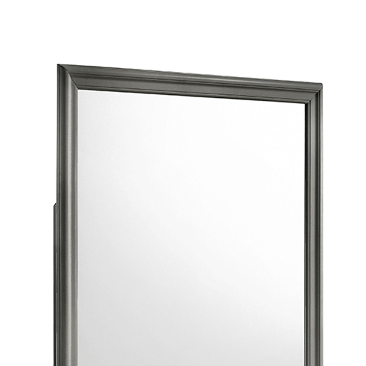 Modern wall mirror with smooth finish in dark gray metal frame from HouseOfZazla on Tampa Home & Garden Store