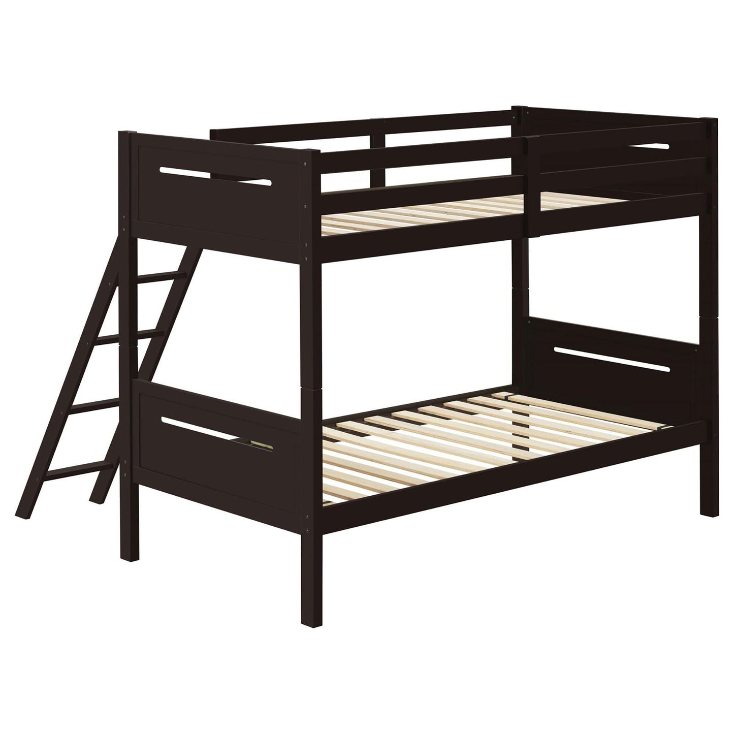 Bunk Bed With Built In Ladder, Safety Guardrails And Access Step in wood HouseOfZazla on Tampa Home & Garden Store