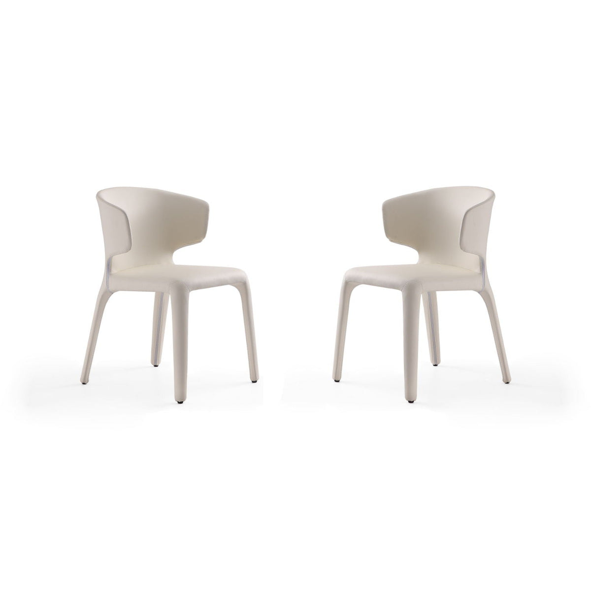 Conrad dining chair set of 2 with metal frame in cream color on Tampa Home & Garden Store