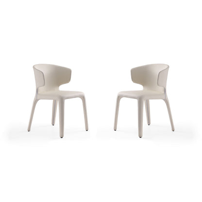 Conrad dining chair set of 2 with metal frame in cream color on Tampa Home & Garden Store