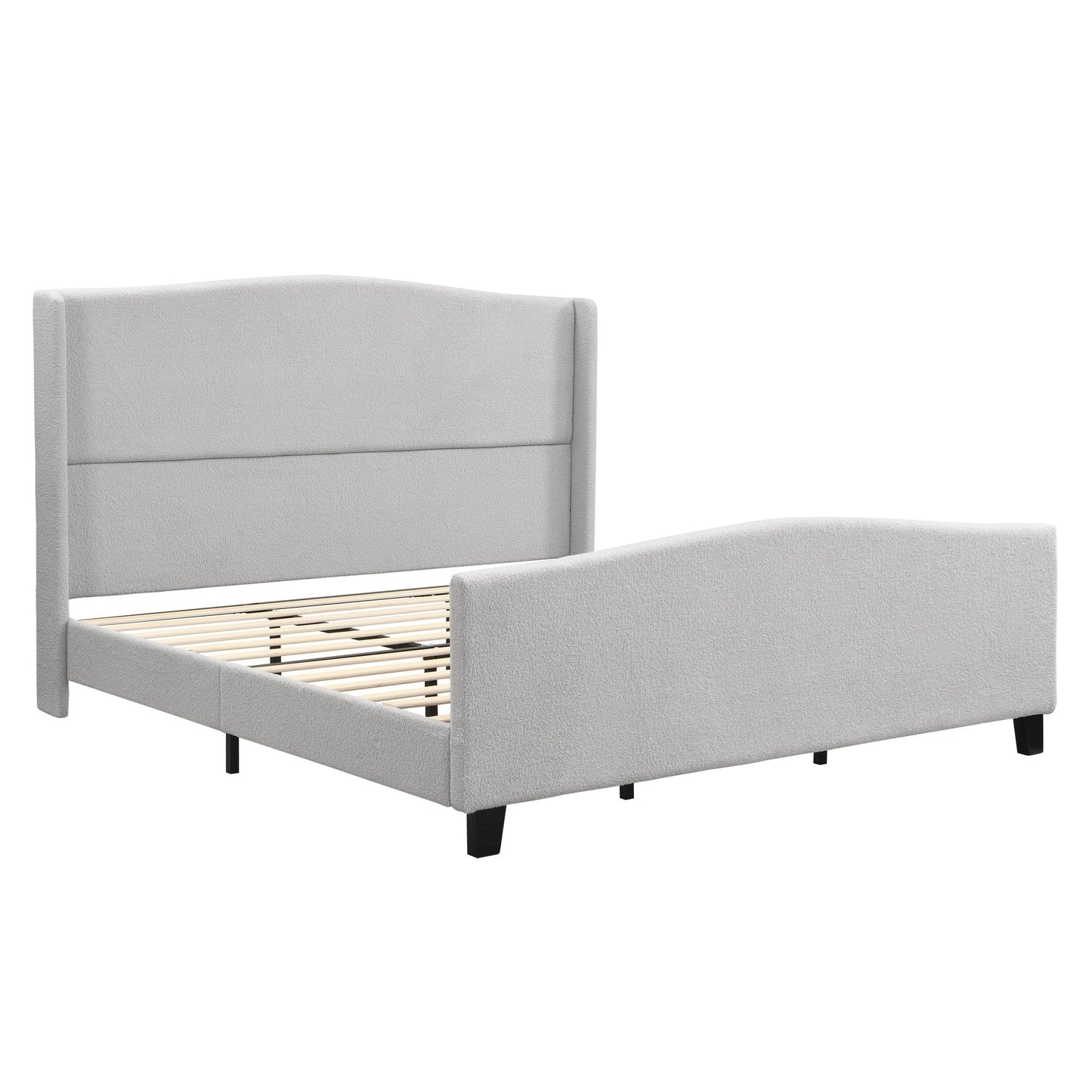 Sturdy Platform Bed Frame and a Padded Headboard