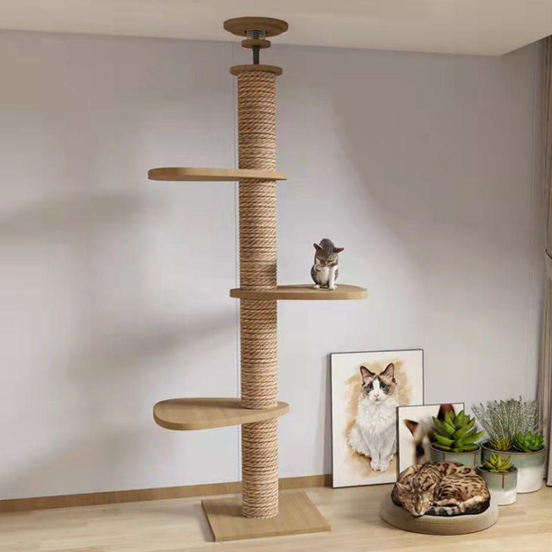 Tongtian Column Climbing Frame Cat Tree Sell My Stuff rope-wrapped column with round platforms on Tampa Home & Garden Store