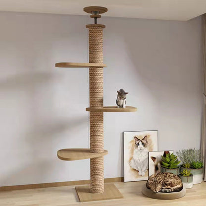 Tongtian Column Climbing Frame Cat Tree Sell My Stuff rope-wrapped column with round platforms on Tampa Home & Garden Store