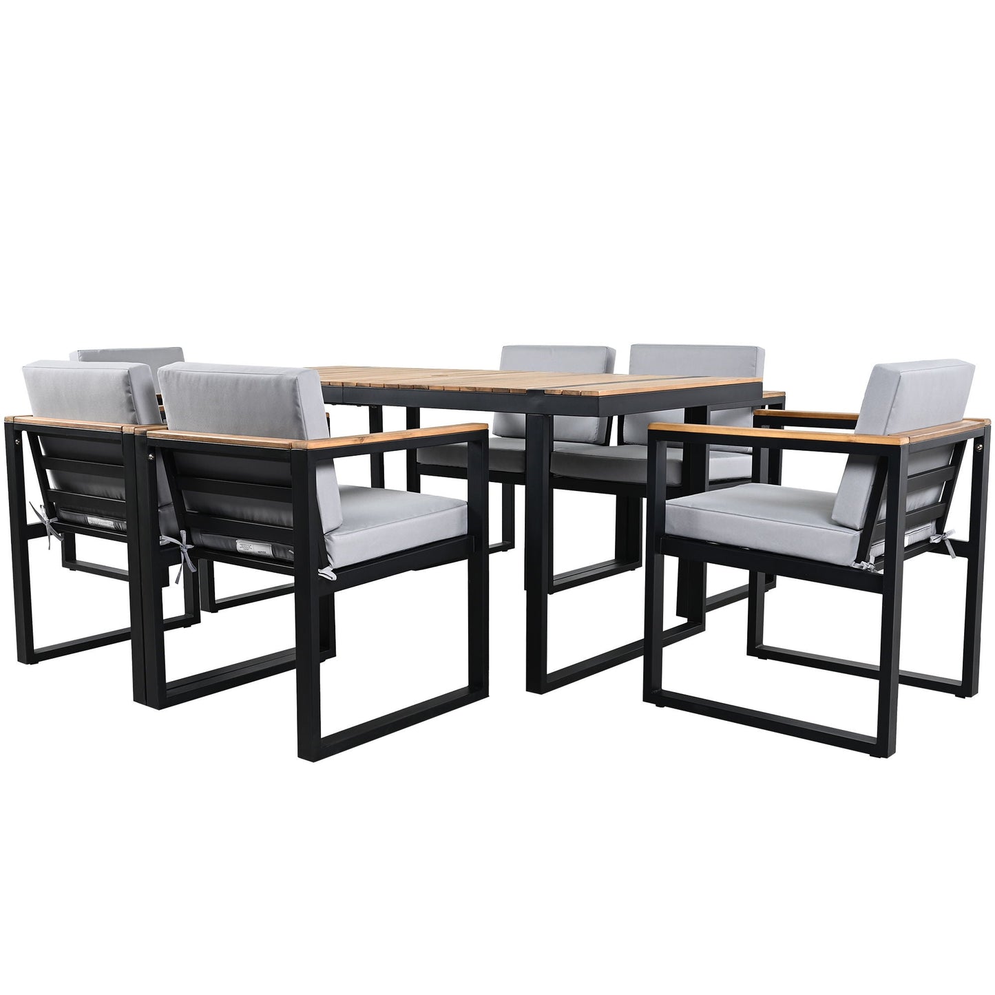 Seven Piece Outdoor Dining Table and Chair Set