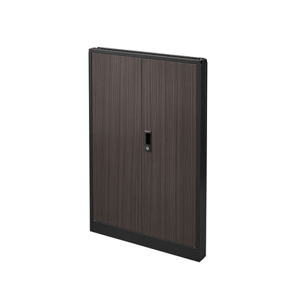 Metal storage cabinet by HouseOfZazla with locking doors, wood finish, adjustable shelf on Tampa Home & Garden Store