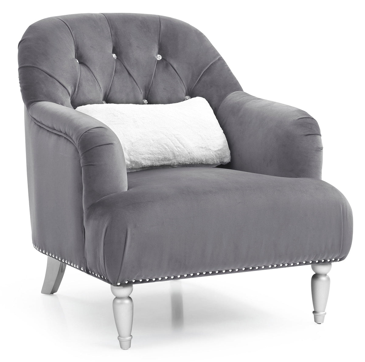 Elegant Traditional Armchair with Nailhead Trim