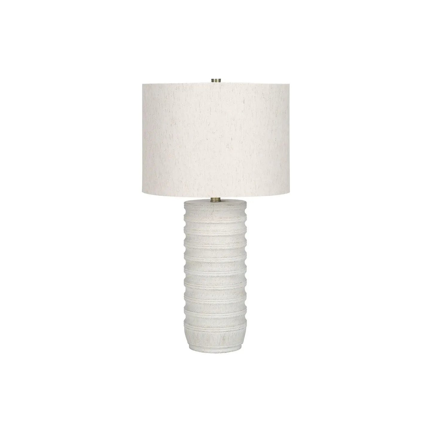 Table lamp cream resin with ribbed textured base by Unique Piece Furniture on Tampa Home & Garden Store