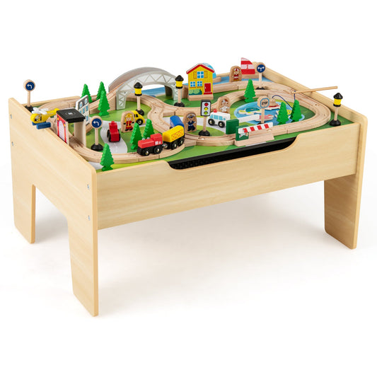 78 Pieces Activity Railway Playset for Kids Aged 3+ - Tampa Home & Garden Store