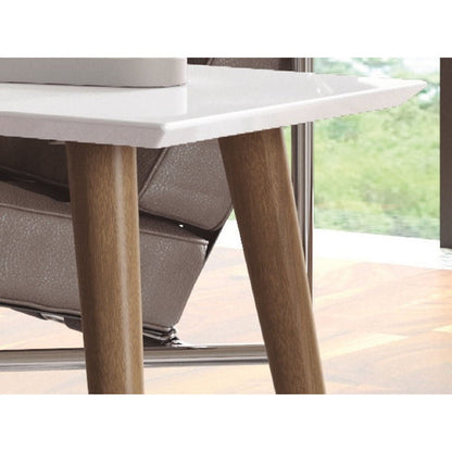 White lacquered coffee table with solid wood legs by HouseOfZazla on Tampa Home & Garden Store