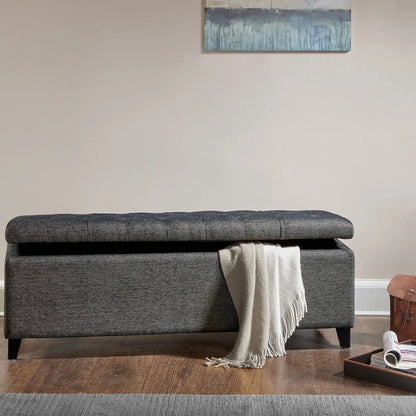 Tufted Top Storage Bench With Soft Close Lid