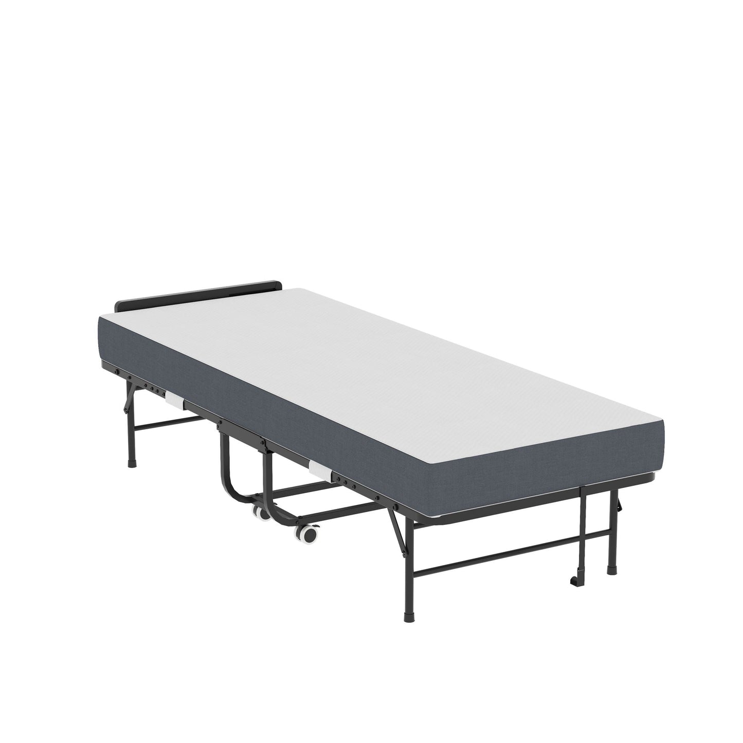 Adjustable Head and Memory Foam Folding Guest Bed