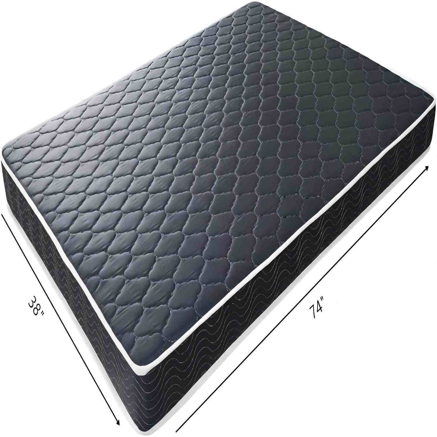6in waterproof foam mattress Twin black/blue by HouseOfZazla hybrid mattress on Tampa Home & Garden Store