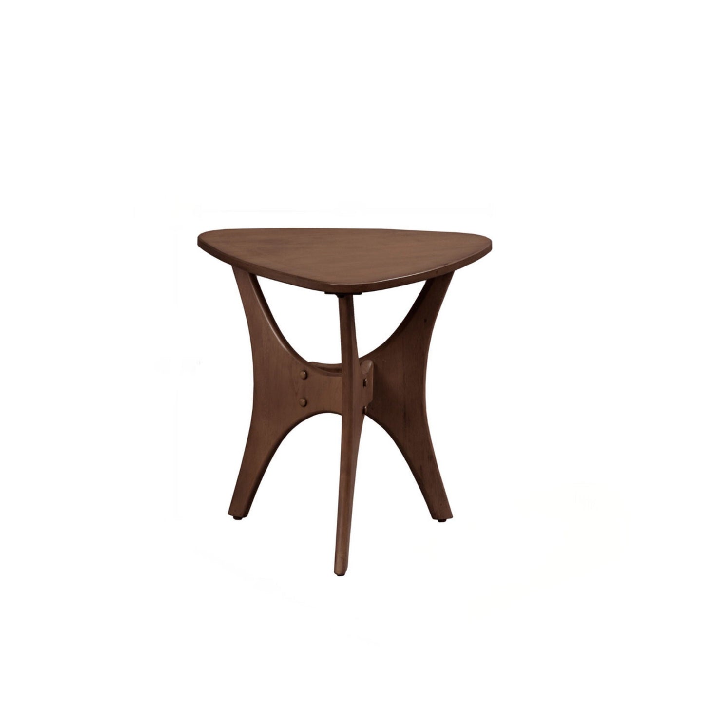 Triangle Table With Unique Design and Elm Finish