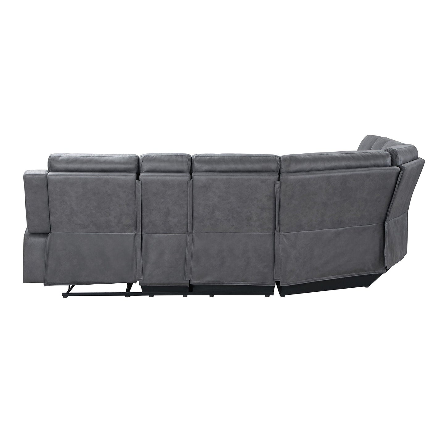 Eco Sectional Greige reclining chaise longue by HouseOfZazla with gray upholstery on Tampa Home & Garden Store