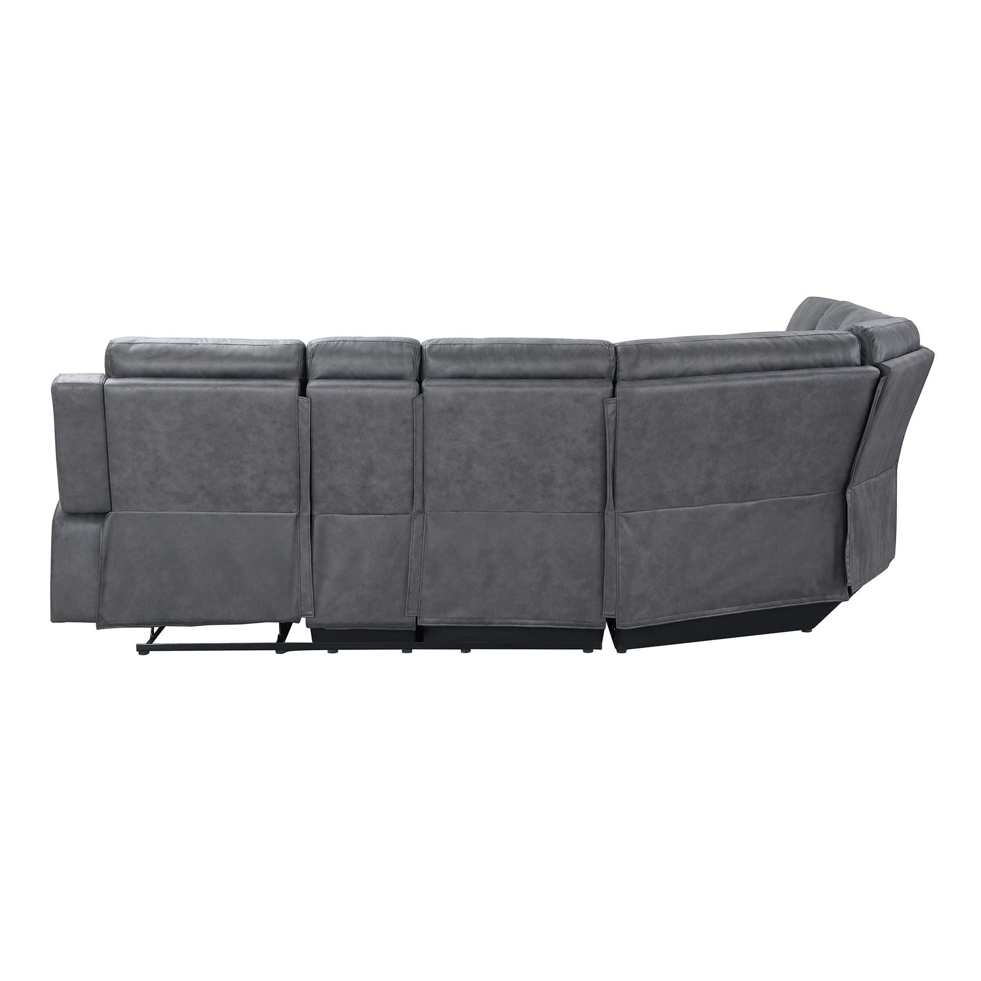 Eco Sectional Greige reclining chaise longue by HouseOfZazla with gray upholstery on Tampa Home & Garden Store