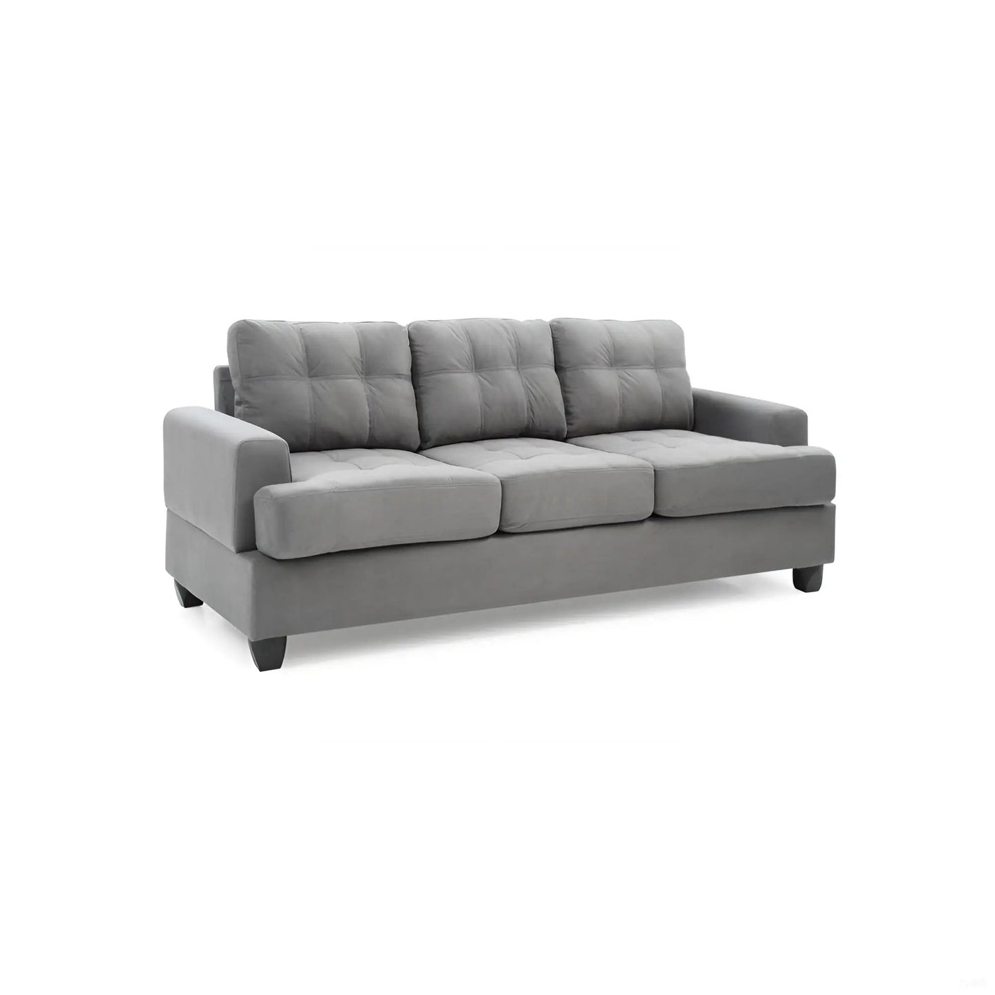 Sandridge sofa in gray fabric with tufted back cushions by Unique Piece Furniture on Tampa Home & Garden Store