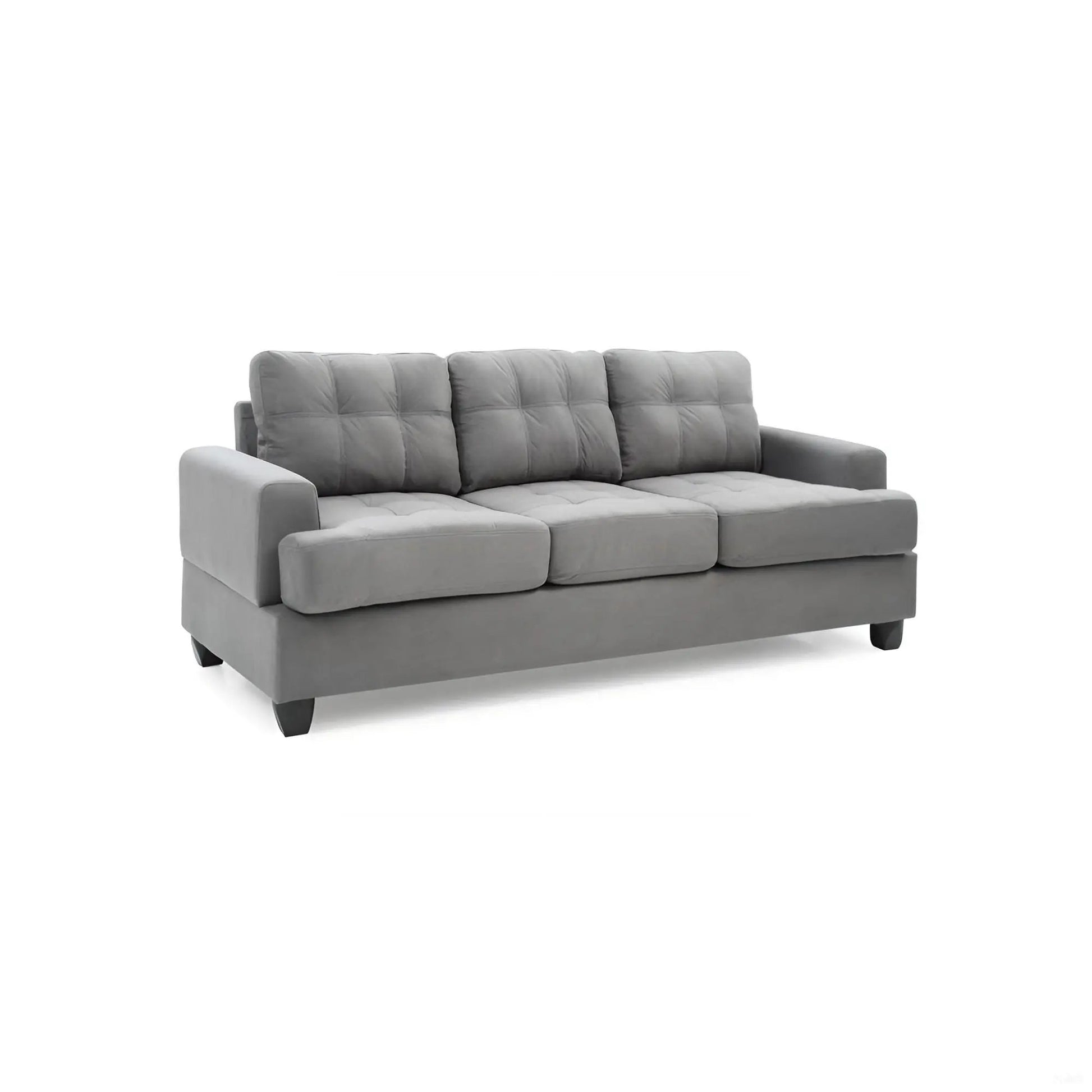 Sandridge sofa in gray fabric with tufted back cushions by Unique Piece Furniture on Tampa Home & Garden Store