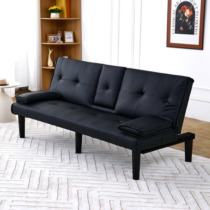 Compact Foldable Sofa Bed and Cup Holder