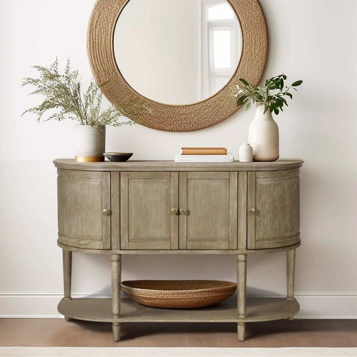 Bedford Accent Cabinet With Lower Shelf Natural