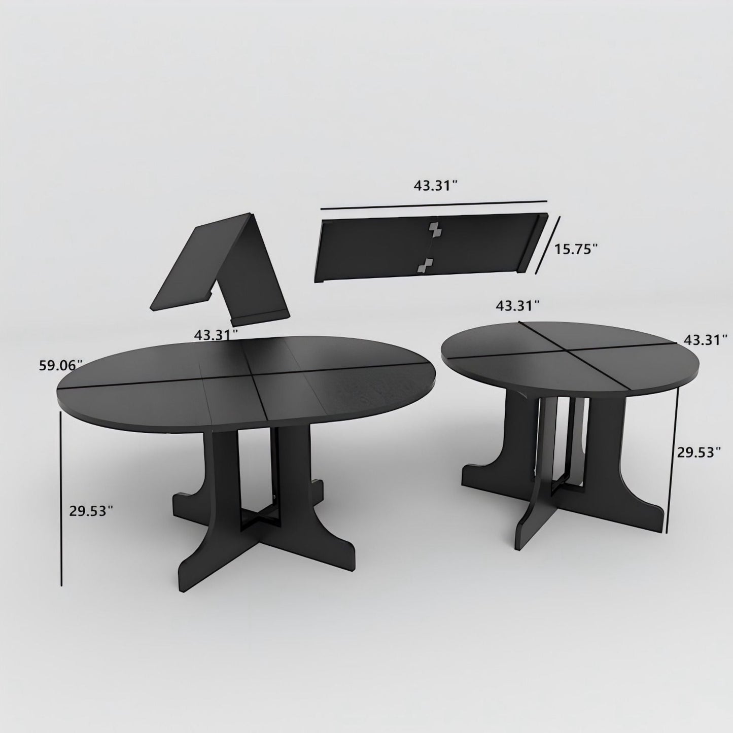 Farmhouse and Expandable Oval Dining Table