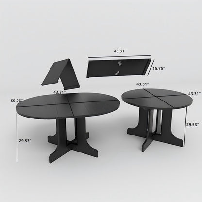 Farmhouse and Expandable Oval Dining Table