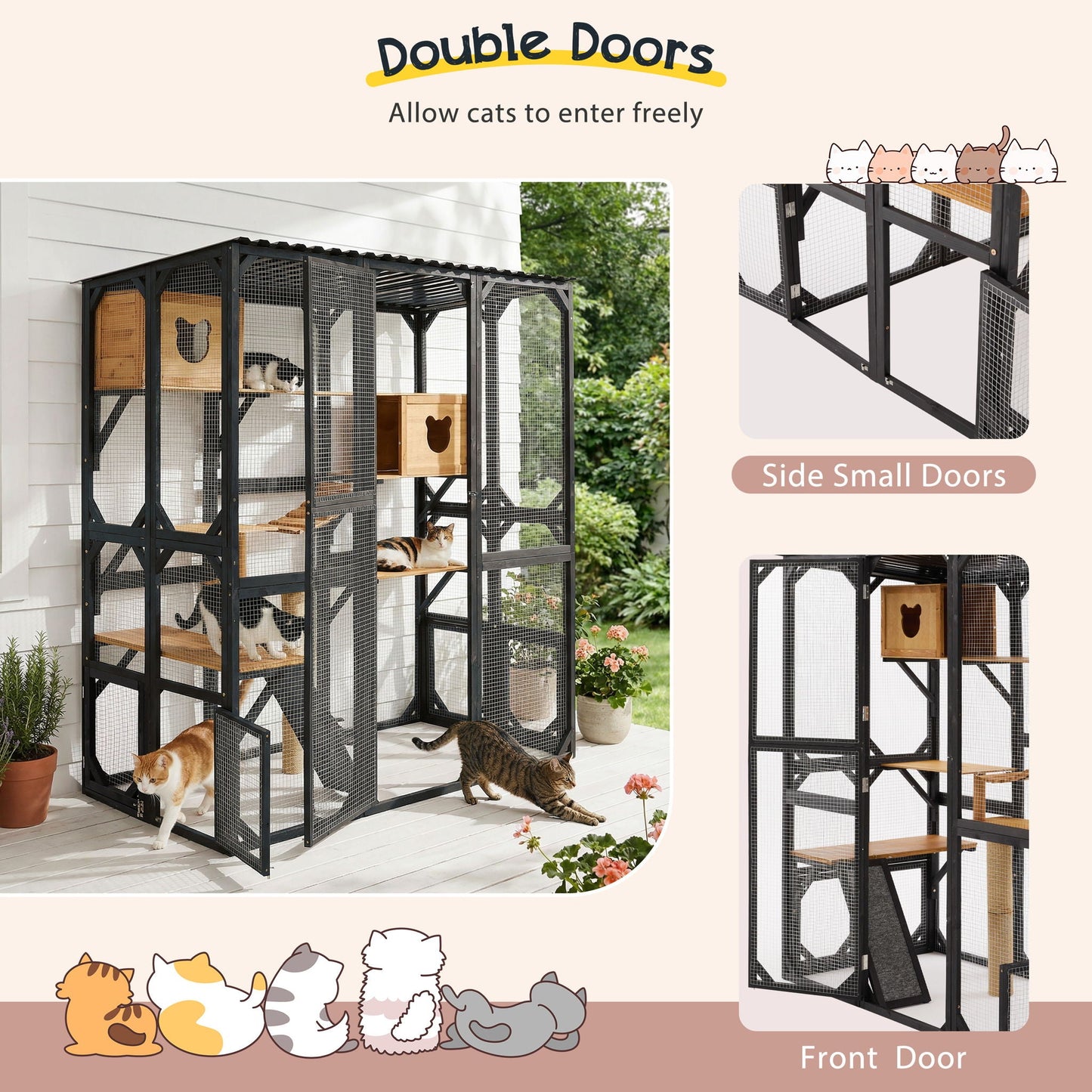 Multi Level Outdoor Cat Enclosure and Platform