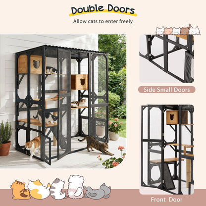 Multi Level Outdoor Cat Enclosure and Platform