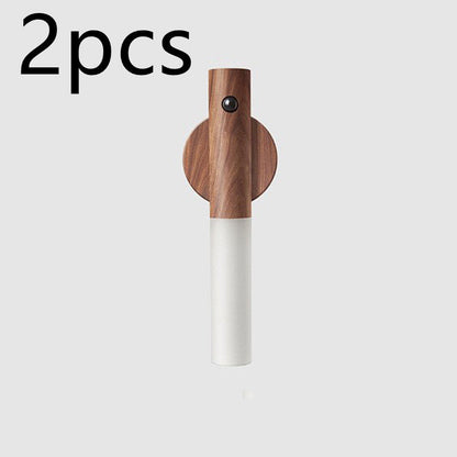 PIR Motion Sensor Night Light Magnetic wooden LED wall lamp rechargeable, UpTrend Deals, 2pcs on Tampa Home & Garden Store