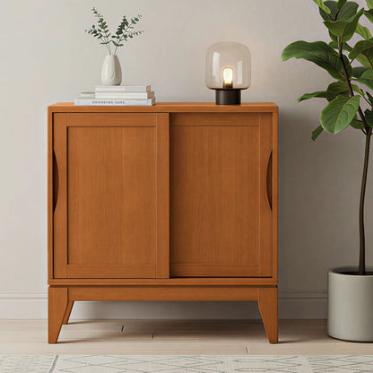 Harper Solid Rubberwood Storage Cabinet Modern